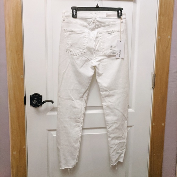 NWT GRLFRND Kendall Crop Skinny Jeans White 28 - Picture 3 of 7